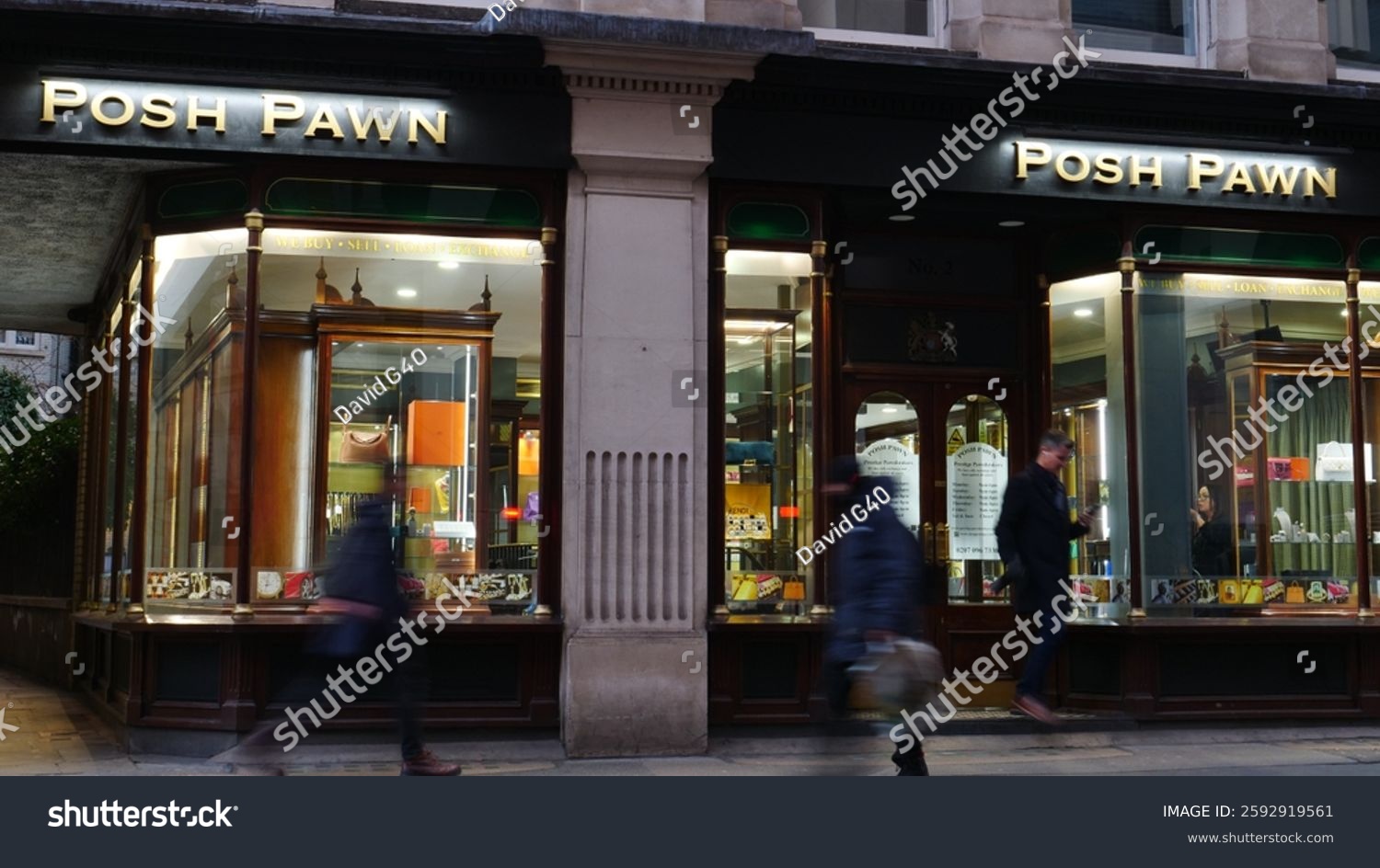 Stock Photo London Uk Feb The Posh Pawn Pawnbroking Shop On Gracechurch Street London 2592919561 (1)